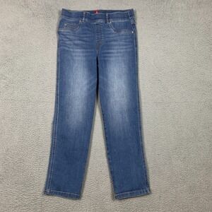 Spanx Jeans Women's Large L Vintage Indigo Straight Leg Denim High Rise‎ Comfort
